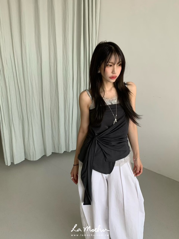 扭結彈性平口背心